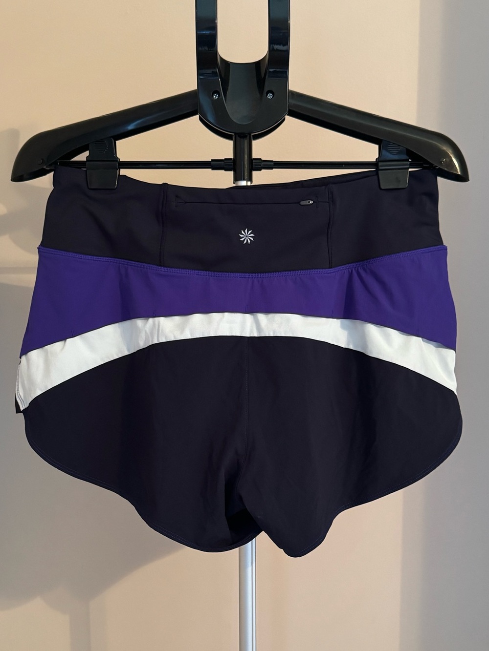 Athleta Mesh Racer Run Shorts Women's Medium Athletic Gym Outdoor Hiking Purple - Picture 2 of 9